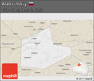 Classic Style 3D Map of Aleksinskiy