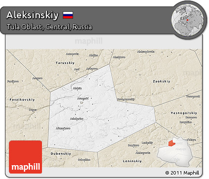 Classic Style 3D Map of Aleksinskiy