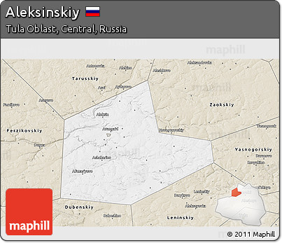 Classic Style 3D Map of Aleksinskiy