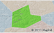 Political 3D Map of Aleksinskiy, lighten, semi-desaturated
