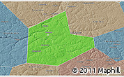 Political 3D Map of Aleksinskiy, semi-desaturated