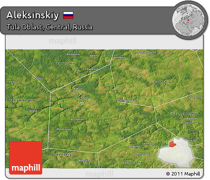 Satellite 3D Map of Aleksinskiy