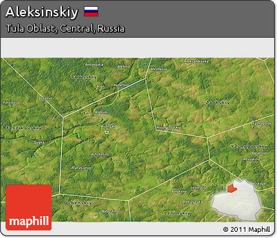 Satellite 3D Map of Aleksinskiy
