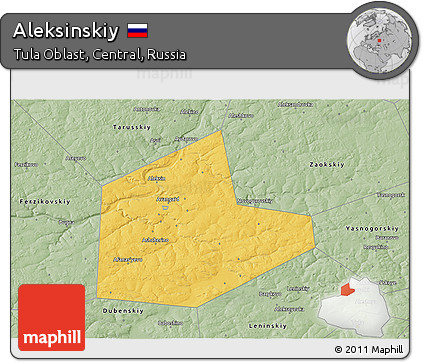 Savanna Style 3D Map of Aleksinskiy