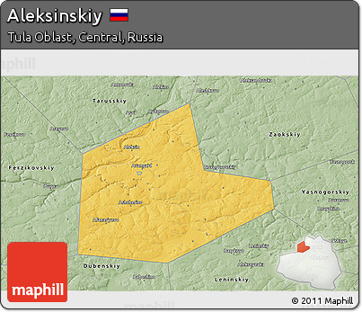Savanna Style 3D Map of Aleksinskiy