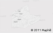 Silver Style 3D Map of Aleksinskiy, single color outside