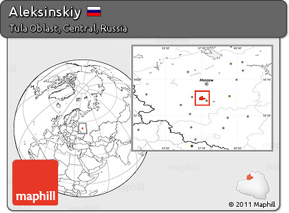 Blank Location Map of Aleksinskiy