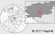 Blank Location Map of Aleksinskiy, highlighted country, highlighted grandparent region