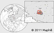 Blank Location Map of Aleksinskiy, highlighted country, highlighted parent region