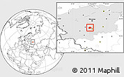 Blank Location Map of Aleksinskiy, highlighted grandparent region