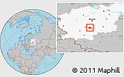 Gray Location Map of Aleksinskiy, highlighted grandparent region