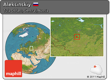 Satellite Location Map of Aleksinskiy