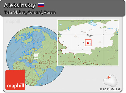 Savanna Style Location Map of Aleksinskiy, highlighted grandparent region