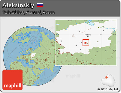 Savanna Style Location Map of Aleksinskiy, highlighted grandparent region