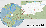Savanna Style Location Map of Aleksinskiy, highlighted grandparent region, hill shading