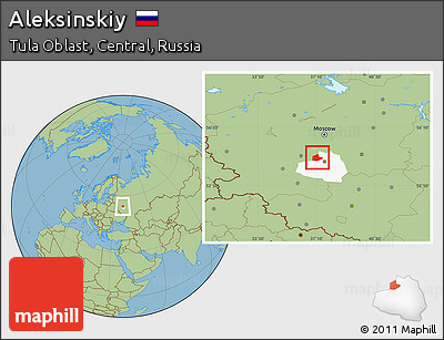 Savanna Style Location Map of Aleksinskiy, highlighted parent region