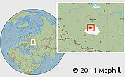 Savanna Style Location Map of Aleksinskiy, highlighted parent region, hill shading