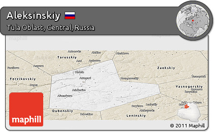 Classic Style Panoramic Map of Aleksinskiy