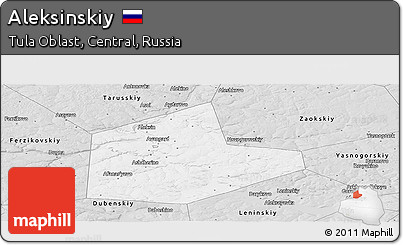 Silver Style Panoramic Map of Aleksinskiy