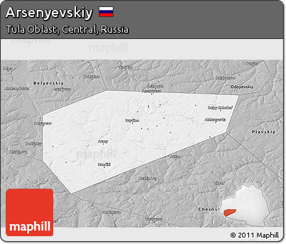 Gray 3D Map of Arsenyevskiy
