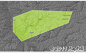 Physical 3D Map of Arsenyevskiy, darken, desaturated