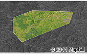 Satellite 3D Map of Arsenyevskiy, darken, desaturated