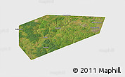 Satellite 3D Map of Arsenyevskiy, single color outside