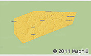 Savanna Style 3D Map of Arsenyevskiy, single color outside