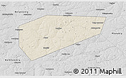 Shaded Relief 3D Map of Arsenyevskiy, desaturated
