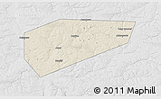 Shaded Relief 3D Map of Arsenyevskiy, lighten, desaturated