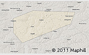 Shaded Relief 3D Map of Arsenyevskiy, semi-desaturated