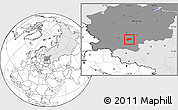 Blank Location Map of Arsenyevskiy, highlighted country, highlighted grandparent region
