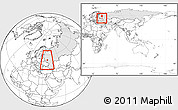 Blank Location Map of Arsenyevskiy, highlighted country, highlighted parent region, within the entire country