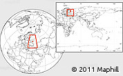 Blank Location Map of Arsenyevskiy, highlighted parent region, highlighted grandparent region, within the entire country