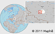 Gray Location Map of Arsenyevskiy, highlighted parent region
