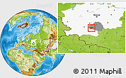 Physical Location Map of Arsenyevskiy, highlighted parent region, highlighted grandparent region