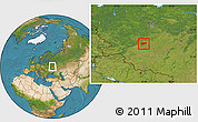 Satellite Location Map of Arsenyevskiy