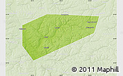 Physical Map of Arsenyevskiy, lighten