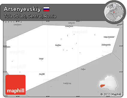Gray Simple Map of Arsenyevskiy