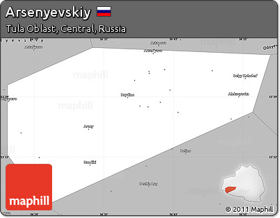 Gray Simple Map of Arsenyevskiy