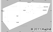 Gray Simple Map of Arsenyevskiy, single color outside