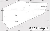 Silver Style Simple Map of Arsenyevskiy, cropped outside