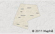 Shaded Relief 3D Map of Belyevskiy, lighten, semi-desaturated