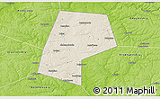 Shaded Relief 3D Map of Belyevskiy, physical outside