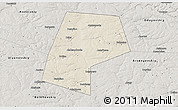 Shaded Relief 3D Map of Belyevskiy, semi-desaturated