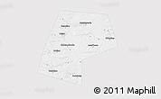 Silver Style 3D Map of Belyevskiy, single color outside