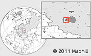 Blank Location Map of Belyevskiy, highlighted country, highlighted parent region