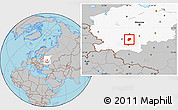 Gray Location Map of Belyevskiy, highlighted grandparent region
