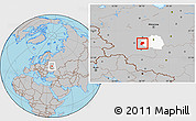 Gray Location Map of Belyevskiy, highlighted parent region
