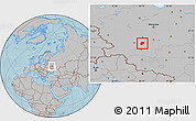 Gray Location Map of Belyevskiy, hill shading